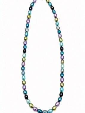 Honora Blue Teal Purple Green Multi-Color Pearl Necklace